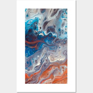 Fluid acrylic painting Posters and Art